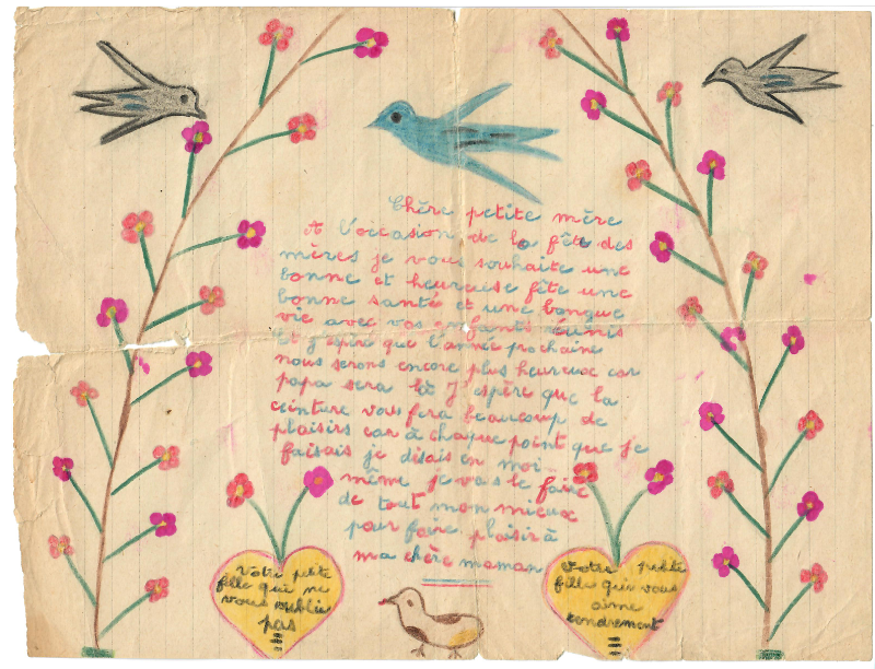 Brief von Lili Keller-Rosenberg an ihre Mutter zum Muttertag, 1946